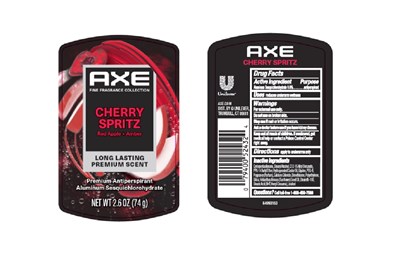 Label (Axe Cherry Spritz Red Apple And Amber Long Lasting Premium Scent Premium Antiperspirant   Artwork)